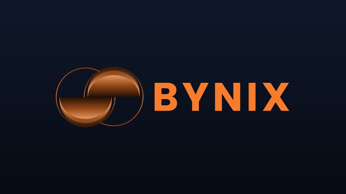 Bynix logo in Orange — transparent PNG icon and wordmark for creators