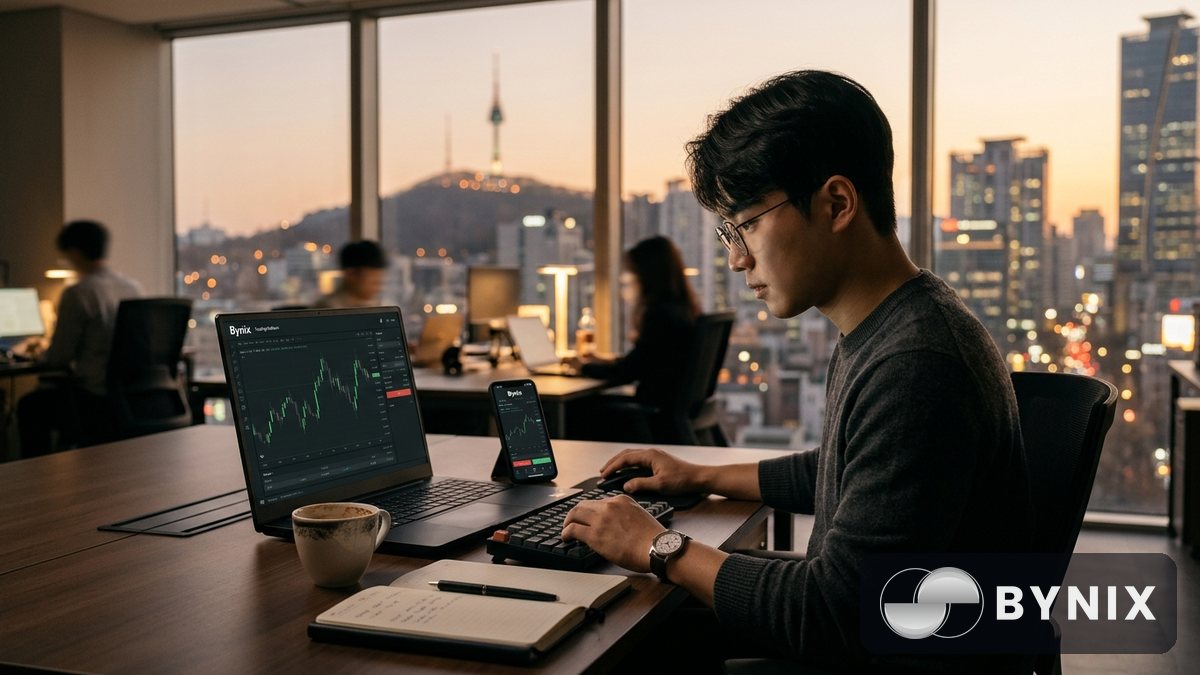Bynix 1분 OTC 차트 초보 전략 3가지