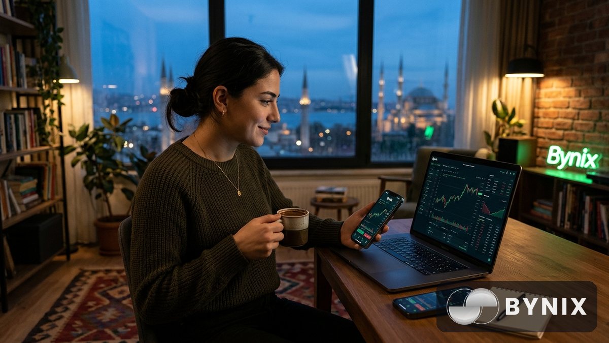 Bynix’te 1 dakikalık OTC grafikler için başlangıç seviyesinde 3 strateji