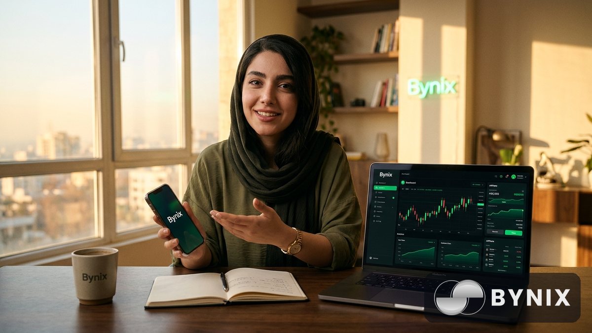 برنامه همکاری Bynix: چگونه با دعوت معامله‌گران کمیسیون بگیرید