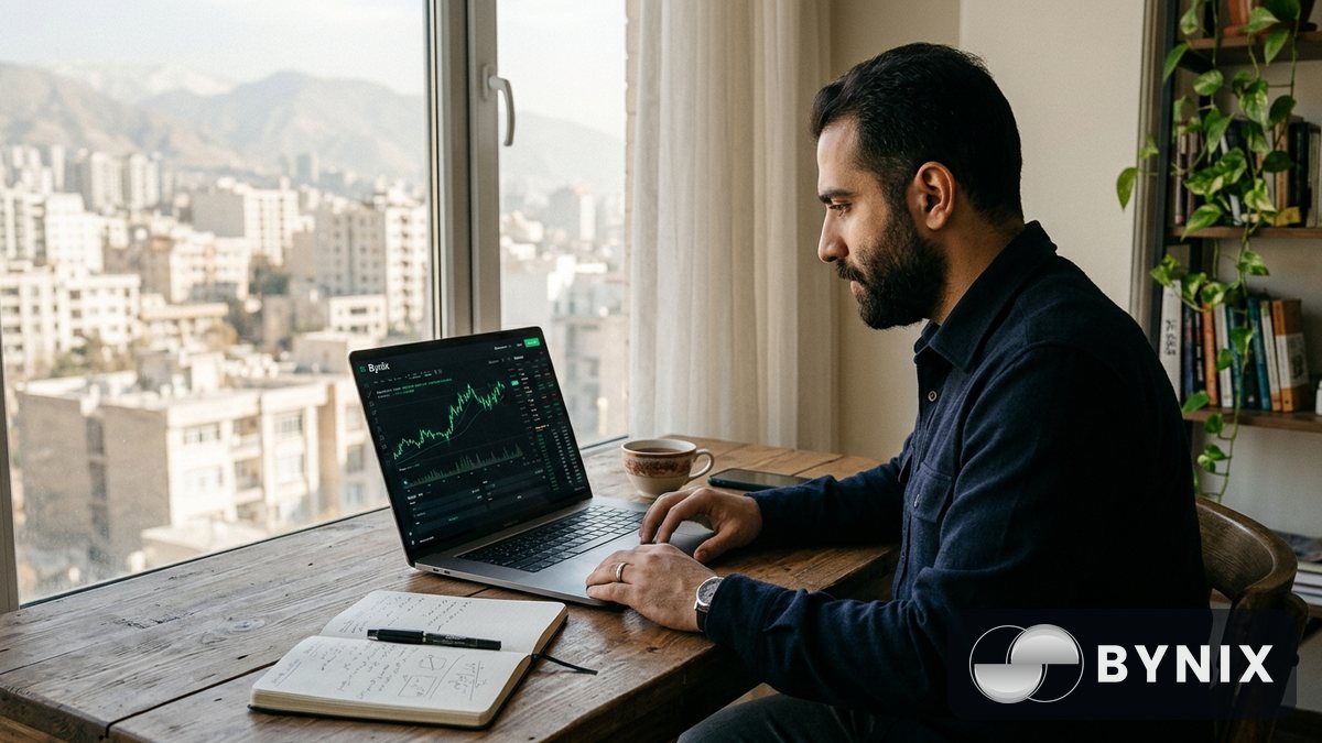 حساب دمو رایگان ۱۰٬۰۰۰ دلاری Bynix — چگونه مثل یک حرفه‌ای تمرین کنید