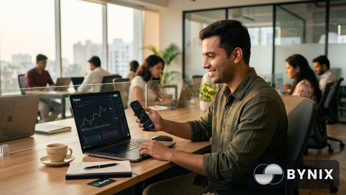 The free $10,000 Bynix demo account — प्रो की तरह practise कैसे करें