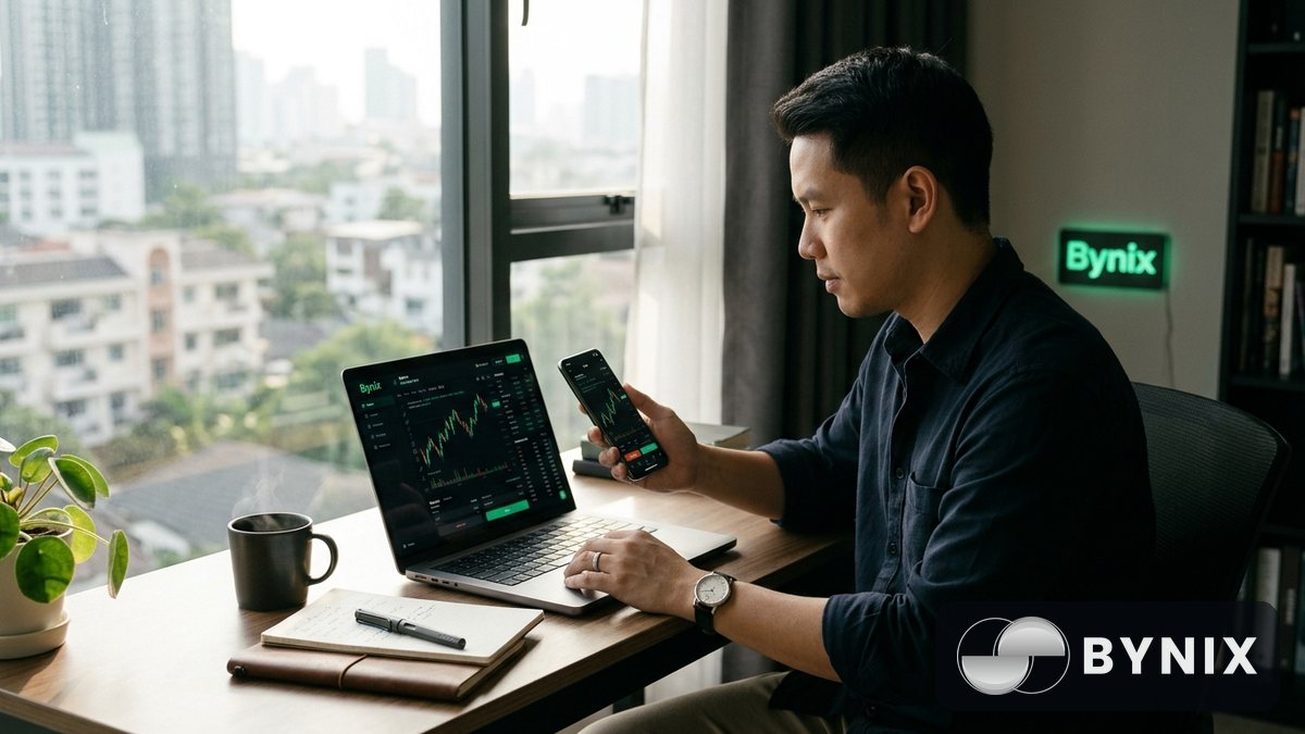 บัญชีเดโม Bynix ฟรี $10,000 — ฝึกเทรดให้เหมือนมืออาชีพ