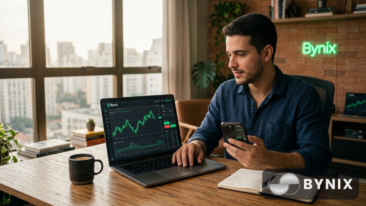Como depositar na Bynix: métodos, limites e o bônus de boas-vindas de +100%