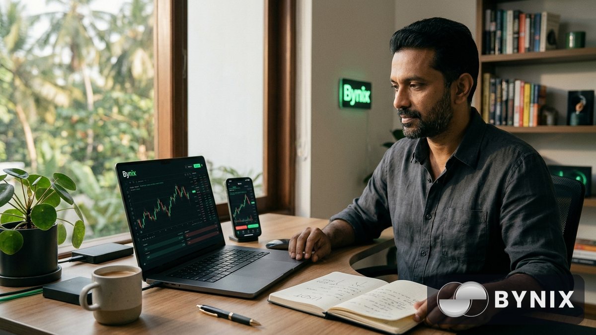 Bynix හි deposit කරන හැටි — සියලු methods, limits, සහ +100% welcome bonus