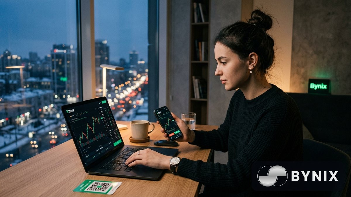 Пополнение и торговля Bynix через крипту